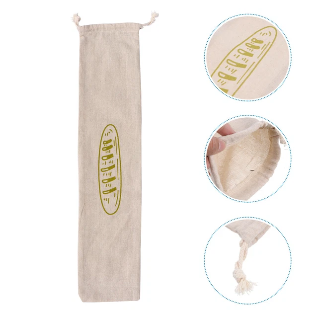 1 pieza bolsas de lino pan cordón bolsa de pan bolsos de lino pan