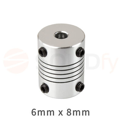 FRIZIONE d'onda 6x8mm ALLUMINIO CNC RepRap Prusa i3 STAMPANTE 3d 6mm SHAFT Coupler 