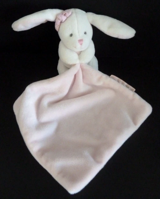 EB.  DOUDOU ET COMPAGNIE LAPIN MOUCHOIR rose blanc noeud  DC3337 - ETAT NEUF *