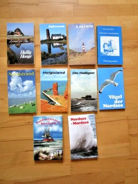 10 Nordsee-Bücher / Sammlung (Amrum, Halligen, Helgoland, Pellworm, usw.)