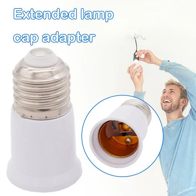 Durable Light Socket Extender Adapter E27 to E27 Bulb Extension Fitting;