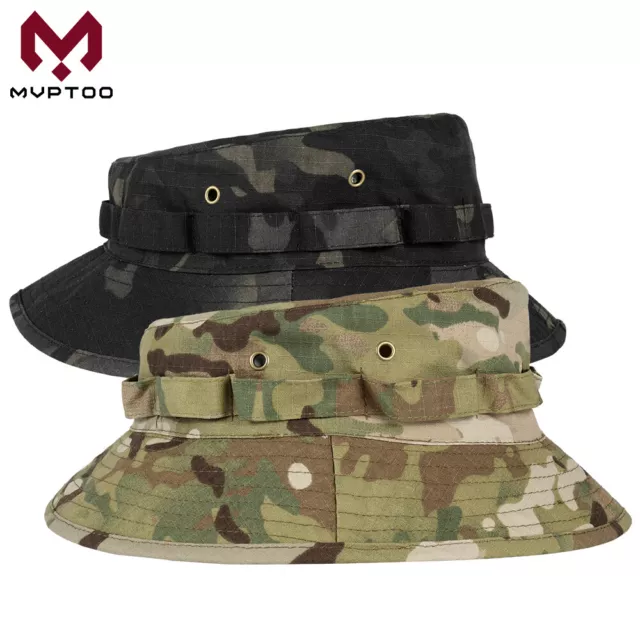 Boonie Bucket Hat Sunscreen Outdoor Fishing Military Hunting Multicam Cap Men