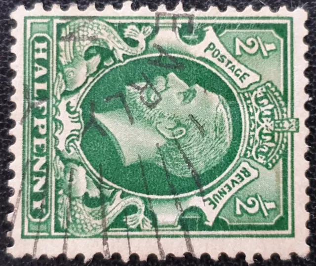 DUZIK S: GB KGV 1934 ½d green Watermark Sideways SG439a used (Nos3982)**