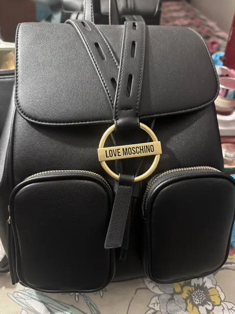 Love Moschino Backpack Black Leather