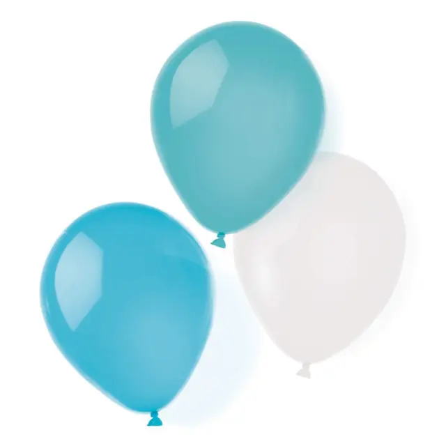 Amscan 9904897 Aqua Glamour Latex Balloons Turquoise Mint White Pack of 8 Turquo