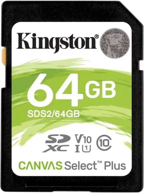 ‎Kingston Canvas Select Plus 64GB Class 10 - SDHC Memory Card - (‎SDS2/64GB)