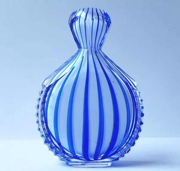 Old Schnupftabak- Glass / Snuff Bottle / Bixl , Faceted,To 1950 L56