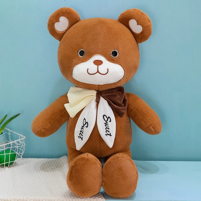Throw Pillows Teddy Bear Plush Toy Bowtie Love Bear Doll Stuffed Animal Toys