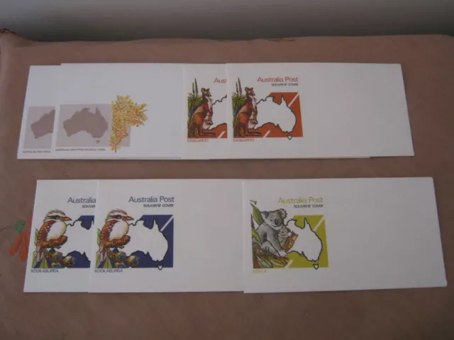 Vintage AUSTRALIA POST Envelopes (7) Souvenir Covers. Australian Animals.