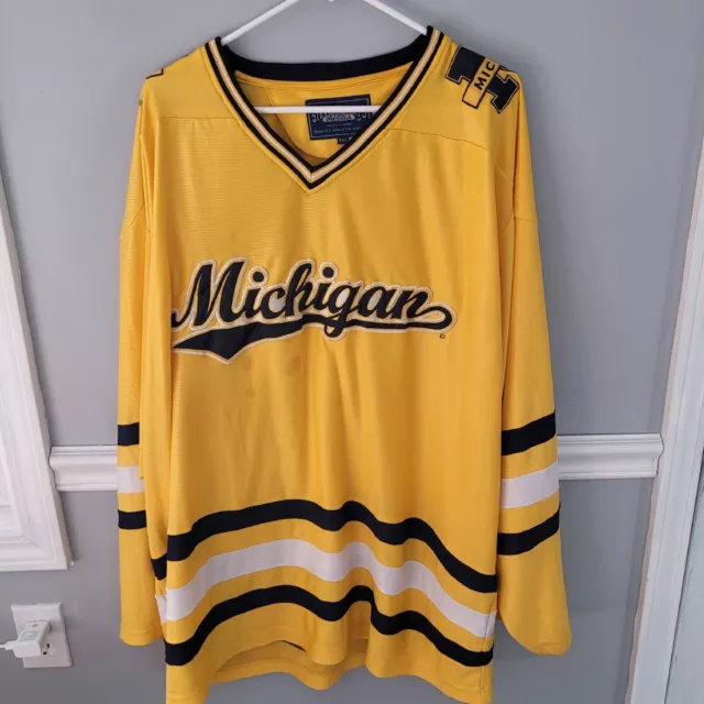 Rare Vintage steve and barry's michigan wolverines Hockey jersey XXL