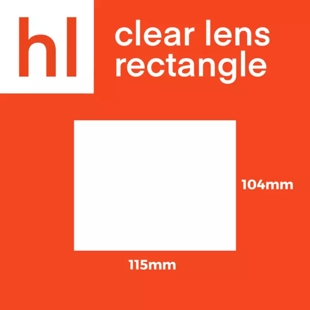 Welding Helmet Clear Lenses 115 x 104 mm Rectangle (5 Pack) Lenses