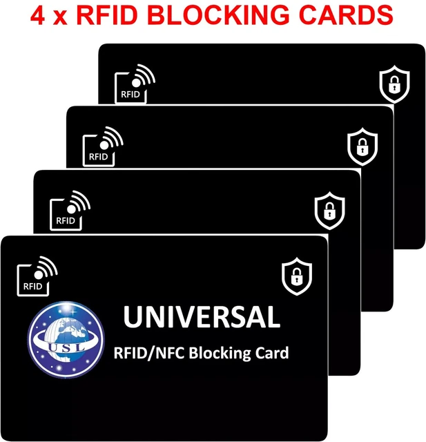 4 X RFID Blocking Cards. Credit/Debit Card Blocker Protector. £4.99 ...