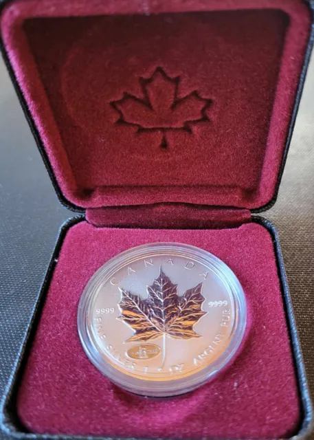 1998 Canada ElizabethII Silver Maple Leaf $5 1908-1998 Privy Mk 1 oz Coin Sealed