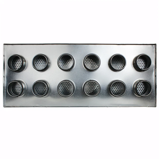 Scatola di distribuzione scatola di distribuzione aria ventilazione per grandi spazi lamiera forata aria di ingresso aria di scarico