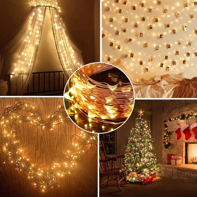 DIY LED Fairy String Lights Copper Wire Twinkle Lights Party Xmas Wedding Decor