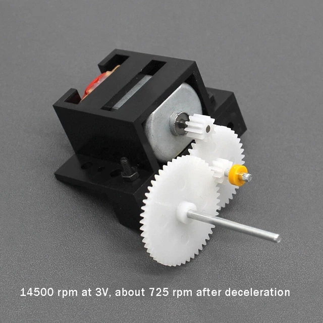 Micro Speed Reduction Gear Motor with C1A Plastic Gearbox Wheel DC 3-6V 1:20