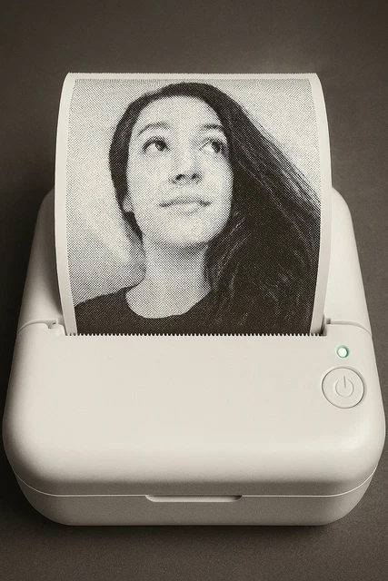 Mini Stampante Fotografica Termica Bluetooth - Senza Inchiostro, Con 13 Rotoli Carta, Colore Blu - Foto 6