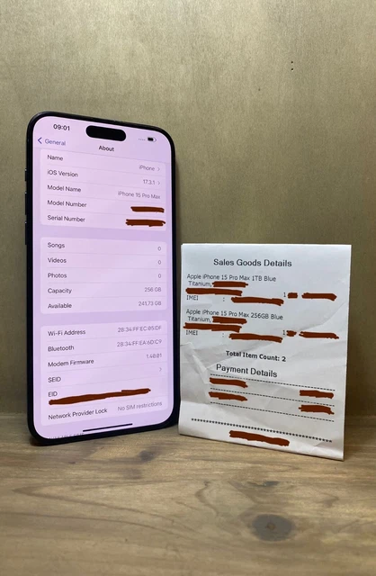 APPLE IPHONE 15 Pro Max 256 Go Titane Naturel Reconditionné Parfait
