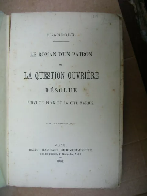 RARE CLANROLL roman d'un patron plan cité Marius question ouvrière résolue min16