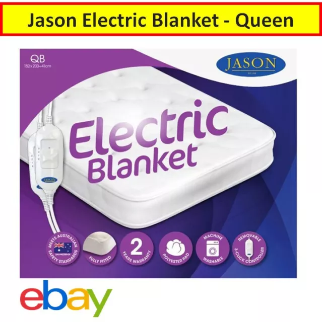 Jason Fully Fitted Washable Electric Blanket - Queen FREE SHIPPING Winter Warmin