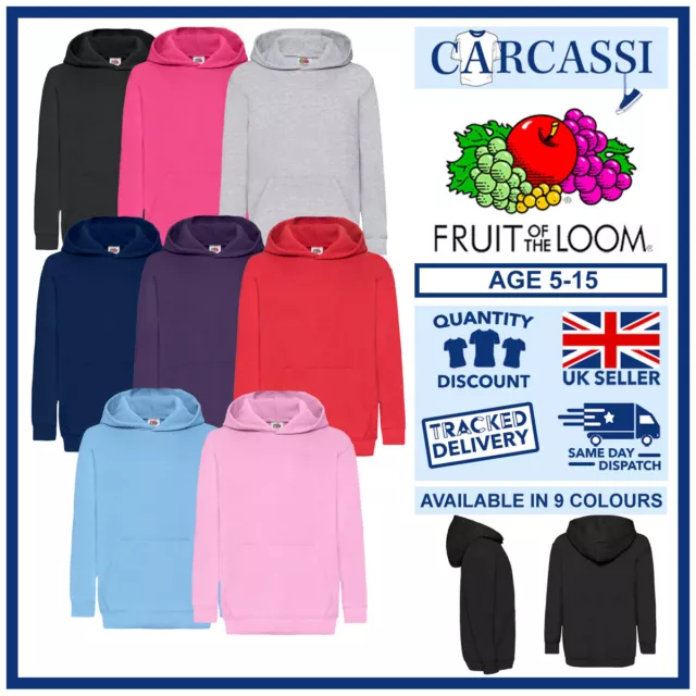 Maglione con cappuccio colorato per bambini bambine ragazzi frutta del telaio