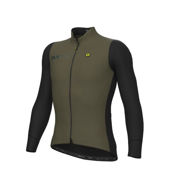 Jacke Winterlich Radsport Ale' Solid Unten 2.0 Olivgrün 2023