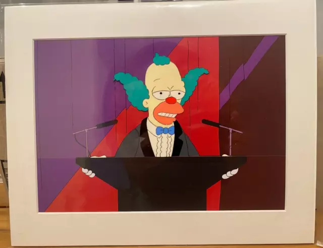 The Simpsons - Animation Art Original Production Cel Krusty the Clown at Emmys