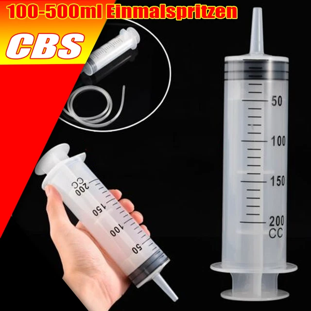 100-500ml Einmalspritzen Liquidspritzen Blasenspritzen Einwegspritzen + Schlauch