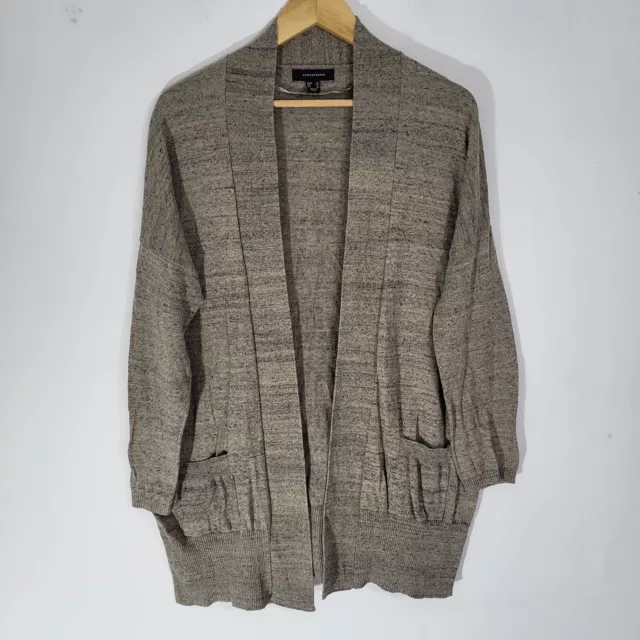 PRIMARK Relaxed Fit Cardigan Size 16-UK Pockets Open Front Fine Knit Casual