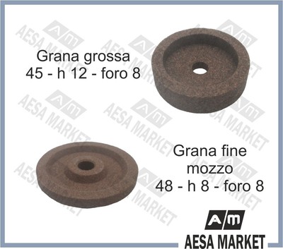 Mole smerigli per affilatoio affettatrice SIRMAN LA FELSINEA Grana grossa 50-8-8 Grana fine 48-15-8 