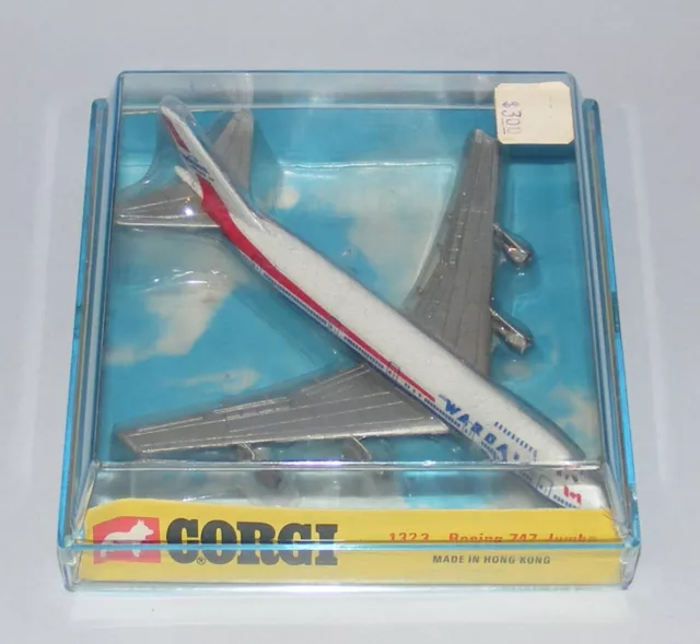 CORGI LINTOY #1323 WARD AIR BOEING 747 VINTAGE ORIGINAL 1970s MINT IN SEALED BOX