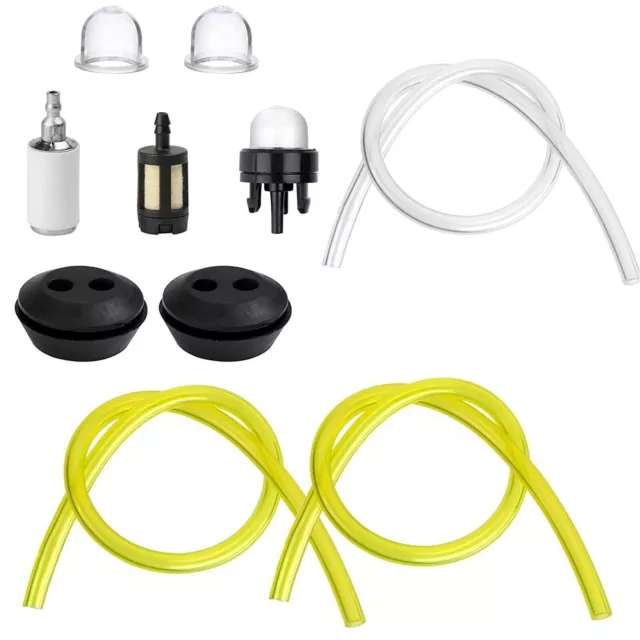 Universal Fuel Line Hose Tube Fuel Primer Bulb Kit For Mower Strimmer Parts