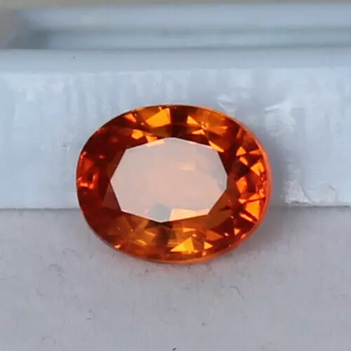 Natural Orange Sapphire 6.85 Ct. 11 mm Oval Faceted Cut VVS AAAAA Loose Gemstone