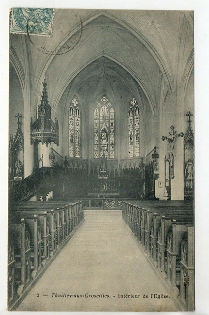 THUILLEY AUX GROSEILLES - Meurthe et Moselle - CPA 54 - intérieur de l'église