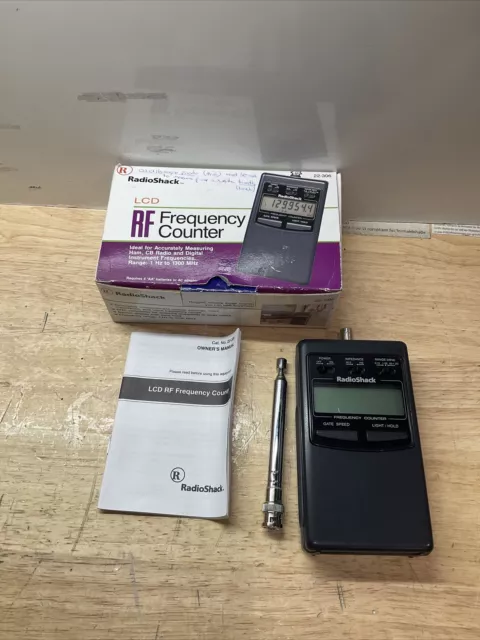 Radio Shack LCD RF Frequency Counter #22-306 w/ Original Box & Manual