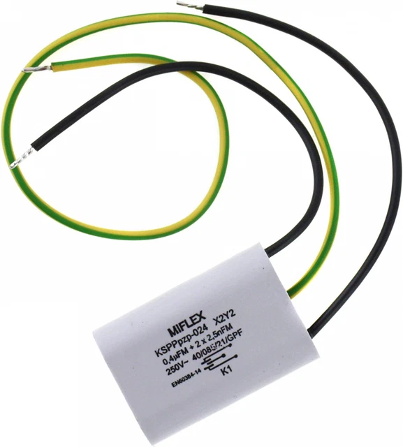 Condensateur Anti-parasitage 0,4uF 2 x 0,0025uF ; 16 x 37 mm ; Miflex ;...