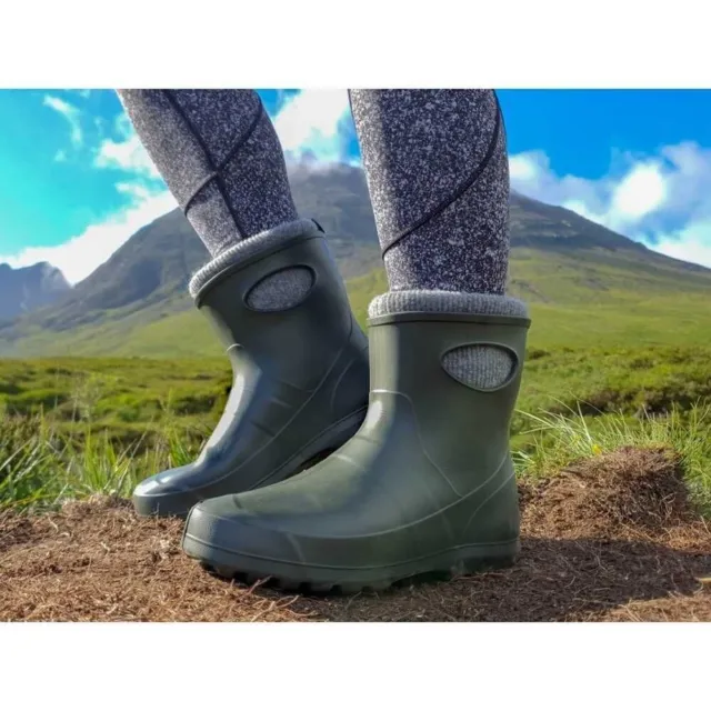 Leon Ultra-Light Garden Stable Farming Fashion Mud Wellington Ankle Boots
