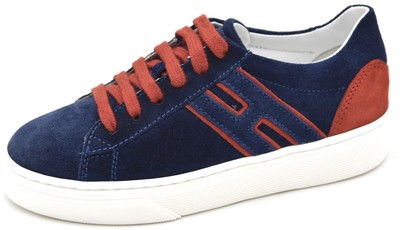 Hogan Hogan Rebel sneakers alte enfant r141 HXC141072827WNU6 cuir logo Blu 