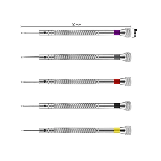 Lot De 9 Tournevis D'Horloger 0,5-2,5 Mm - Neuf Avec Étiquettes