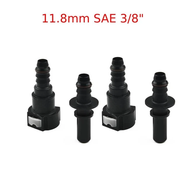 X AUTOHAUX 2 Set 15/32" 11.8mm SAE To 25/64" 10mm Fuel Line Hose Connector - View #4
