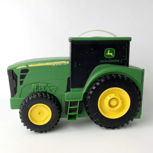 John Deere tractor toy carry storage case hard plastic