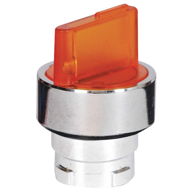 DAYTON 30G294 Illum Selector Switch,3 Pos,22mm,Yellow