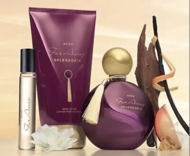 AVON Profumo Donna FAR AWAY SPLENDORIA SET Regalo Lozione Corpo