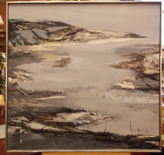 Harry Day Surreal Original Painting Of Maine Coast - Sale 50% Off!