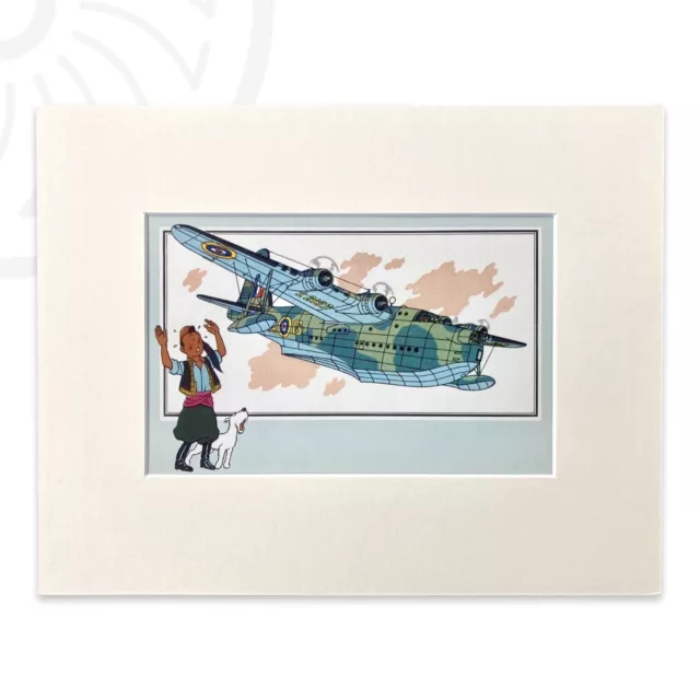 Hergé’s Tintin Vintage Print ‘Zien En Weten’ - Aviation No.17 Short Sunderland