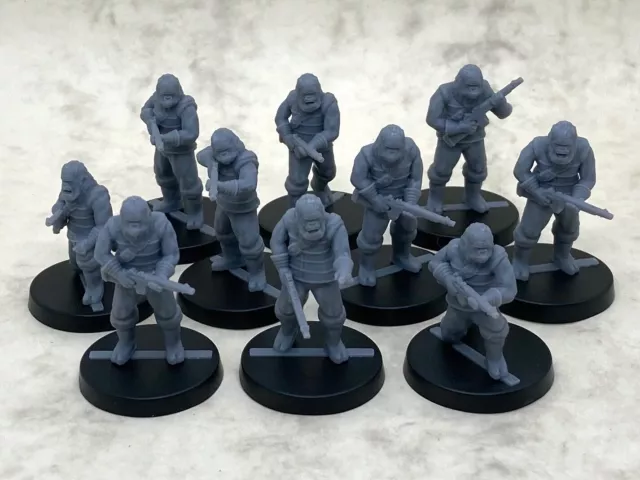 Gorilla soldiers | 28mm miniatures