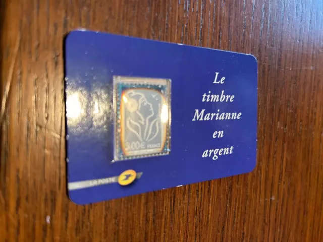 Briefmarken FRANCE,  Marianne - LE TIMBRE MARIANNE EN ARGENT, eingeschweißt, un