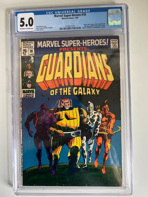Marvel Super-Heroes #18 1968 -1st APP OF THE GUARDIANS OF THE GALAXY - CGC 5.0