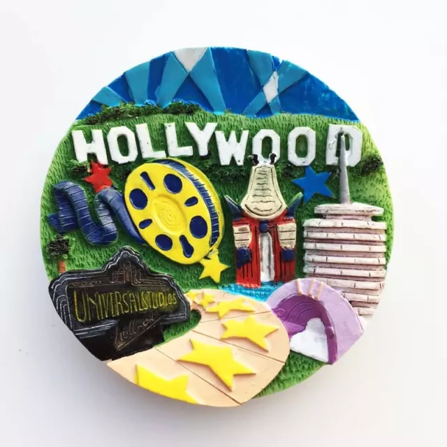 The Hollywood Universal Studios Tourist Souvenir 3D Resin Fridge Magnet Gift