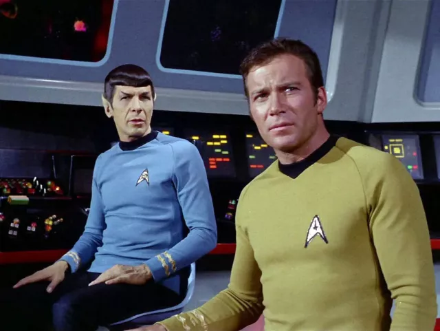 Spock Captain Kirk from Original Star Trek SCI FI TV Picture Photo 8" x 10"